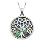 Stunning Abalone Celtic Tree of Life Necklace