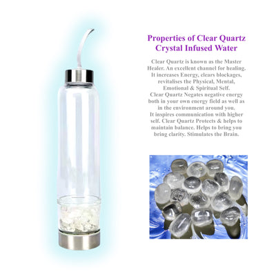 Clear Quartz Infused Water Bottle