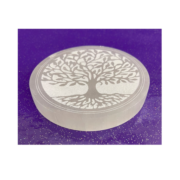 Selenite Tree of Life Charging Plate