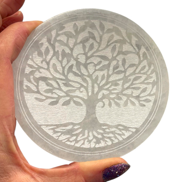 Selenite Tree of Life Charging Plate