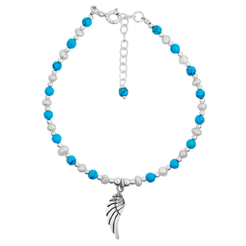 Turquoise Angel Wing Bracelet