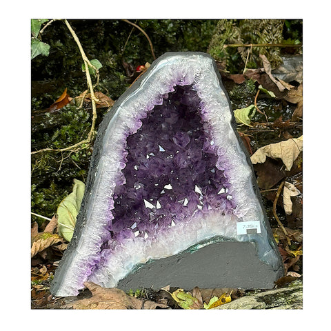 Beautiful Uruguayan Amethyst Cathedral / Church Geode - 9" High