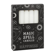 White Spell Candles for Happiness