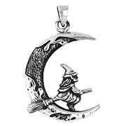 Witch and Moon Pendant