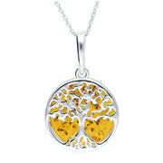 Dainty Amber Tree of Life Necklace