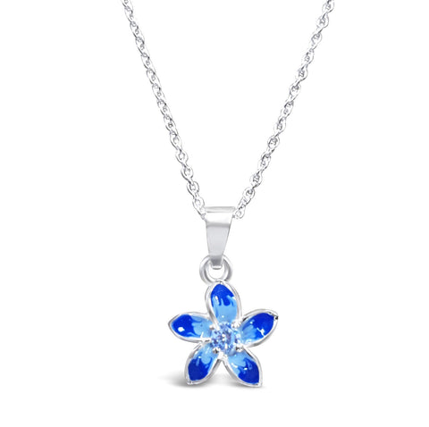 Beautiful Blue Flower Pendant