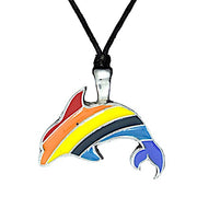 LGBTQ Rainbow Dolphin Necklace