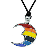LGBTQ Rainbow Moon Necklace