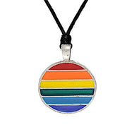 LGBTQ Rainbow Disc Necklace