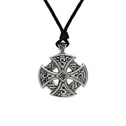 Ring Cross Pewter Necklace