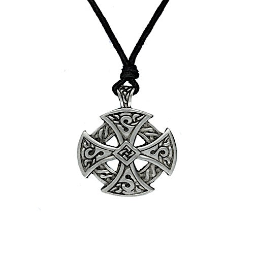 Ring Cross Pewter Necklace